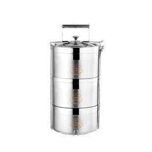 成人304不锈钢长久保温饭盒上班族防溢便携双层食堂打饭分格便当