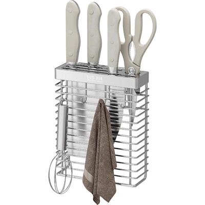 刀架刀座壁挂式304不锈钢 厨房免打孔菜刀具架收纳用品置物架家用