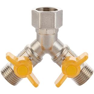 4分全铜加厚活接燃气阀煤气三通阀门球阀热水器一分二天然气开关