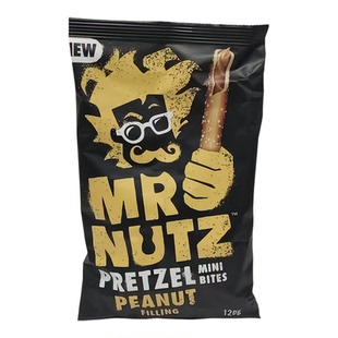 临期特价 进口多恩榛子花生酱牛奶味注心全面饼干棒120g休闲零食