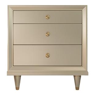 美式轻奢实木床头柜简约现代床边柜卧室家用小户型欧式白色收纳柜