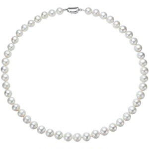 梵宝雅阁诸暨淡水珍珠项链女S925银近圆强光全珠链高级感节日礼物