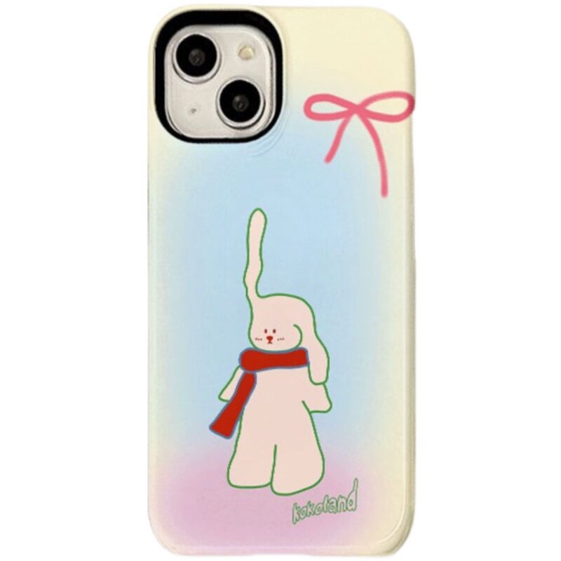 ins甜美兔子iPhone14promax手机壳苹果13pro新款12韩国菲林mini硬11小清新14plus少女心xsmax全包xr保护套78
