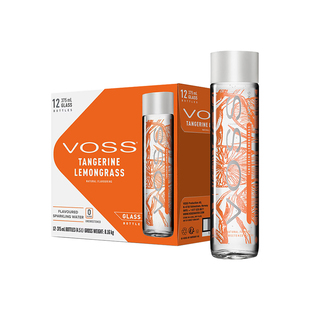 voss芙丝挪威进口气泡水果味0糖0卡气泡水饮料375ml*12玻璃瓶