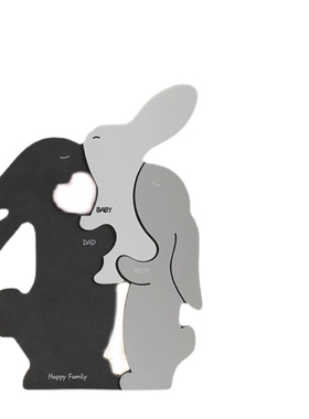 温馨呆萌兔玄关装饰摆件