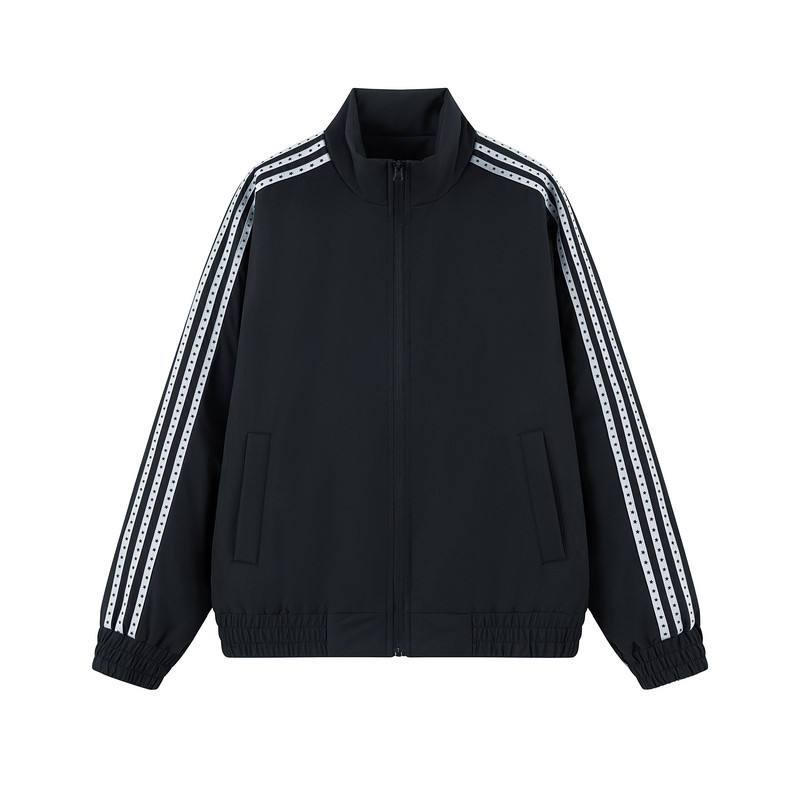 马克华菲立领轻薄防风条纹棉服男