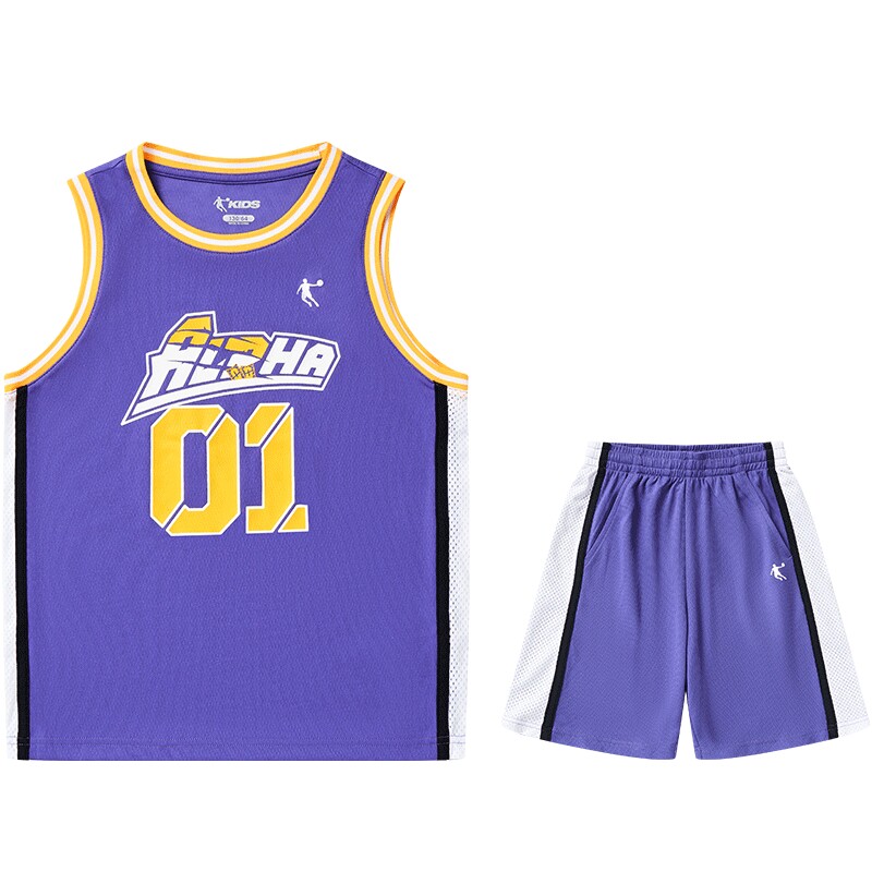 中大童速干运动篮球服套装
