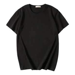 diy定制工作服圆领t恤男女新款纯棉宽松白色短袖手绘班服印字logo