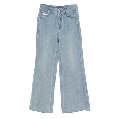 迪卡轩宽松显瘦牛仔裤女