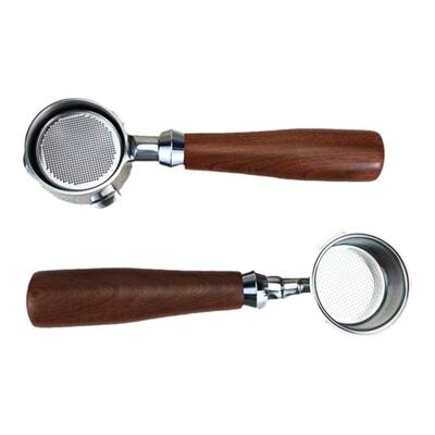 咖啡机无底手柄304不锈钢+酸枝木