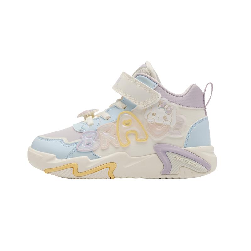 商场同款乔丹女小童板鞋高帮滑板鞋2026新款魔术贴运动鞋儿童鞋子
