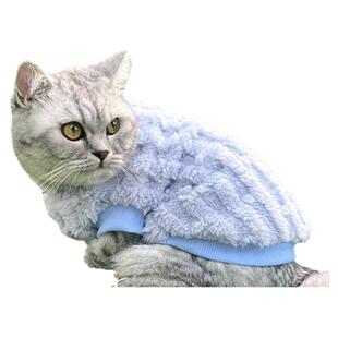 小猫咪衣服秋冬装加绒防掉毛布偶蓝金英短小型犬奶狗加厚可爱背心