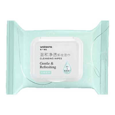 屈臣氏透明质酸温和便携式卸妆巾
