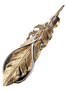 一休老银匠金线绕线hb羽毛吊坠