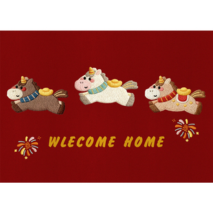 入户门地垫比利时绒新款卡通进门门口地毯玄关家用垫子耐脏防滑垫