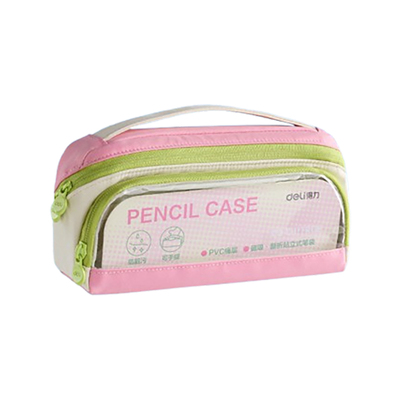 得力磁吸防脏污笔袋翻折大开口男