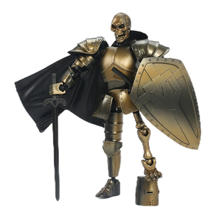 骑士骷髅战士手办关节可动骨节人偶潮流diy积木拼装机甲模型摆件