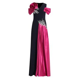 创意狐敬酒服晚礼服女高级感答谢晚宴礼裙宴会主持人演出服连衣裙