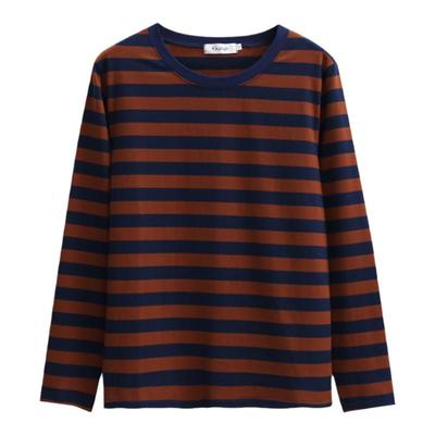 秋季上衣新款长袖t恤女士纯棉打底衫中年妈妈装洋气体恤秋衣外穿