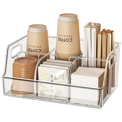 一次性杯子收纳架多功能分格杯架
