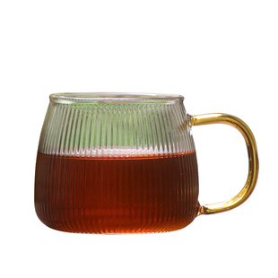 大容量家用玻璃杯子耐热牛奶杯男女办公室花茶杯带把泡茶杯喝水杯