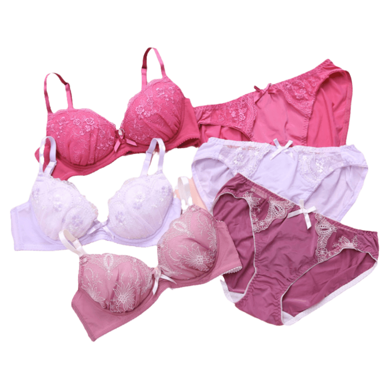 福袋诗萝涵朵文胸内裤3件套装