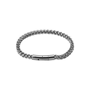 手链男款高级感轻奢风银色钛钢简约百搭男生龙骨手链男士手环手饰