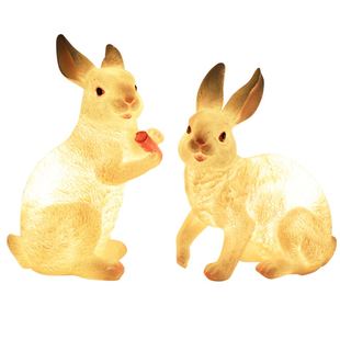 刻为户外草坪灯防水庭院花园别墅防水小夜灯室外草地灯兔子装饰灯