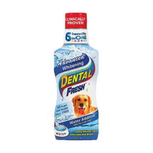 美国Dental Fresh清新乐宠物狗狗漱口水犬猫牙膏除口臭可食用洁牙