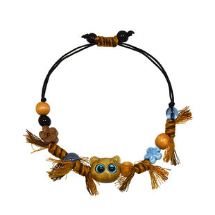 AWE橘猫大眼猫编绳情侣手链宋亚轩杨涵博同款学生党串珠陶瓷手串