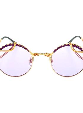 渐变旅行墨镜金属丝艺术太阳眼镜