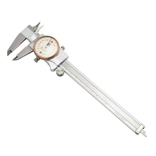 广陆带表卡尺高精度配件表头0-150工业级不锈钢带表游标卡尺