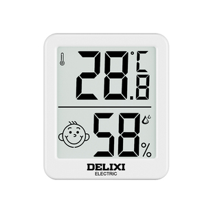 德力西高精度迷你温湿度计温度计家用室内婴儿房壁挂式精准湿度表