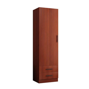 实木单人衣柜简易储物收纳柜多层带抽屉小户型家用卧室阳台窄柜