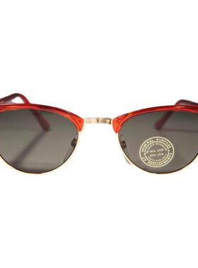 美国代购复古半框红紫女士墨镜