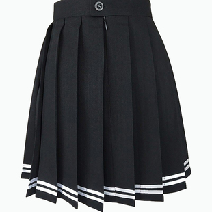 学院风高腰百褶半身裙女学生jk制服裙条纹水手服短裙班服校服裙子