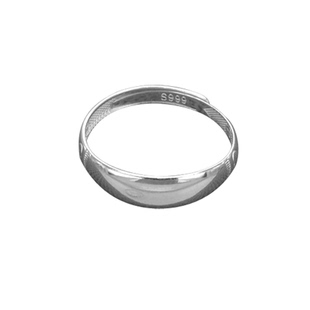 正品999纯银戒指开口光面爱心男女情侣对戒一对活口可调节足银饰