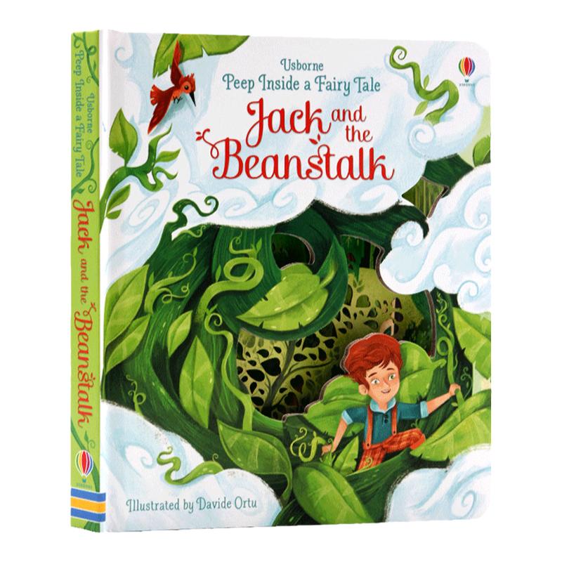 杰克与魔豆 英文原版绘本 Peep Inside a Fairy Tale Jack and the Beanstalk Usborne偷偷看里面童话系列 亲子共读翻翻洞洞纸板书