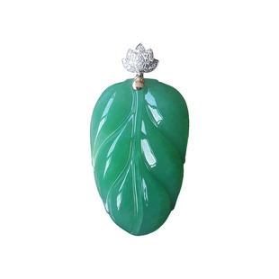 现货缅甸翡翠吊坠翡翠叶子玉吊坠老坑种翡翠金枝玉叶吊坠玉吊坠