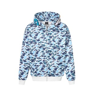 美式潮牌音符字母刺绣连帽卫衣男女情侣炸街hiphop嘻哈拉链外套春