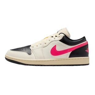 NIKE耐克女鞋AIR JORDAN 1 AJ1低帮板鞋复古粉勾篮球鞋DC0774-107