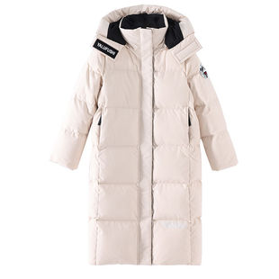 商场撤柜雅鹿羽绒服女中长款过膝超好看东北登山服加厚白鸭绒外套