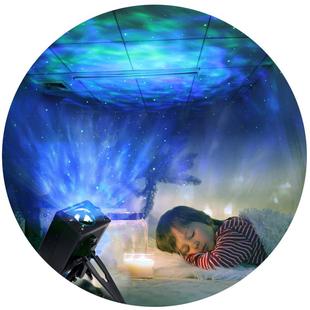 星空灯投影灯蹦迪七彩3D视觉LED北极激光满天星卧室情调氛围灯