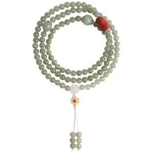 心斋堂【梦见】天然晴水和田玉手串108颗佛珠南红貔貅中国风手链