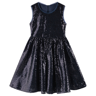 六一儿童演出服合唱团体小学生诗歌朗诵比赛表演服主持人礼服亮片