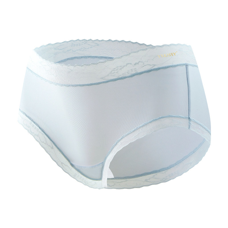 【8条装】Kissy氧心轻薄透气中腰蕾丝面膜内裤亲肤抑菌裆三角裤