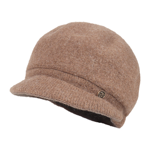 冬款中老年女款针织毛线帽两层加厚保暖防寒妈妈帽子洋气奶奶老人