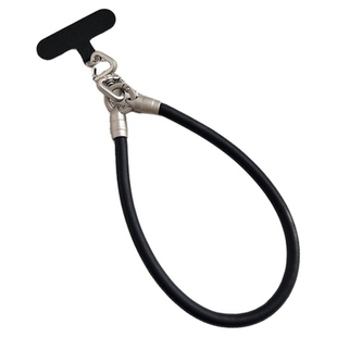 高品质小羊皮手机挂绳钛原色360旋转金属挂扣精致高级感皮质手腕绳短款皮绳腕带手绳男结实耐用挂件女简约壳