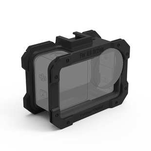 肥熊适用于DJI大疆Osmo Action3/4/5Pro运动相机兔笼保护套ACTION 3/4/5防摔兔笼套战术风格配件保护镜头