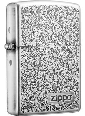 zippo防风煤油打火机白银高端送